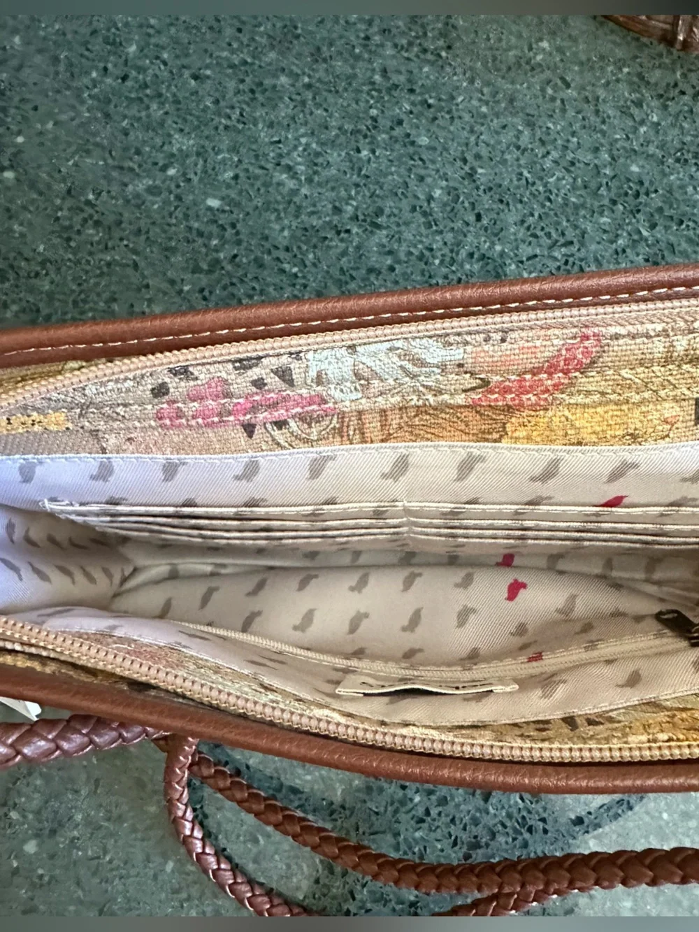 Sakroots Artist Circle Brown Woven Straw Ratan Jute Crossbody Bag NEW